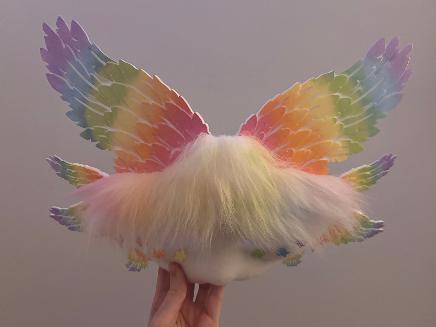 Pastel Rainbow Angel Therian Mask