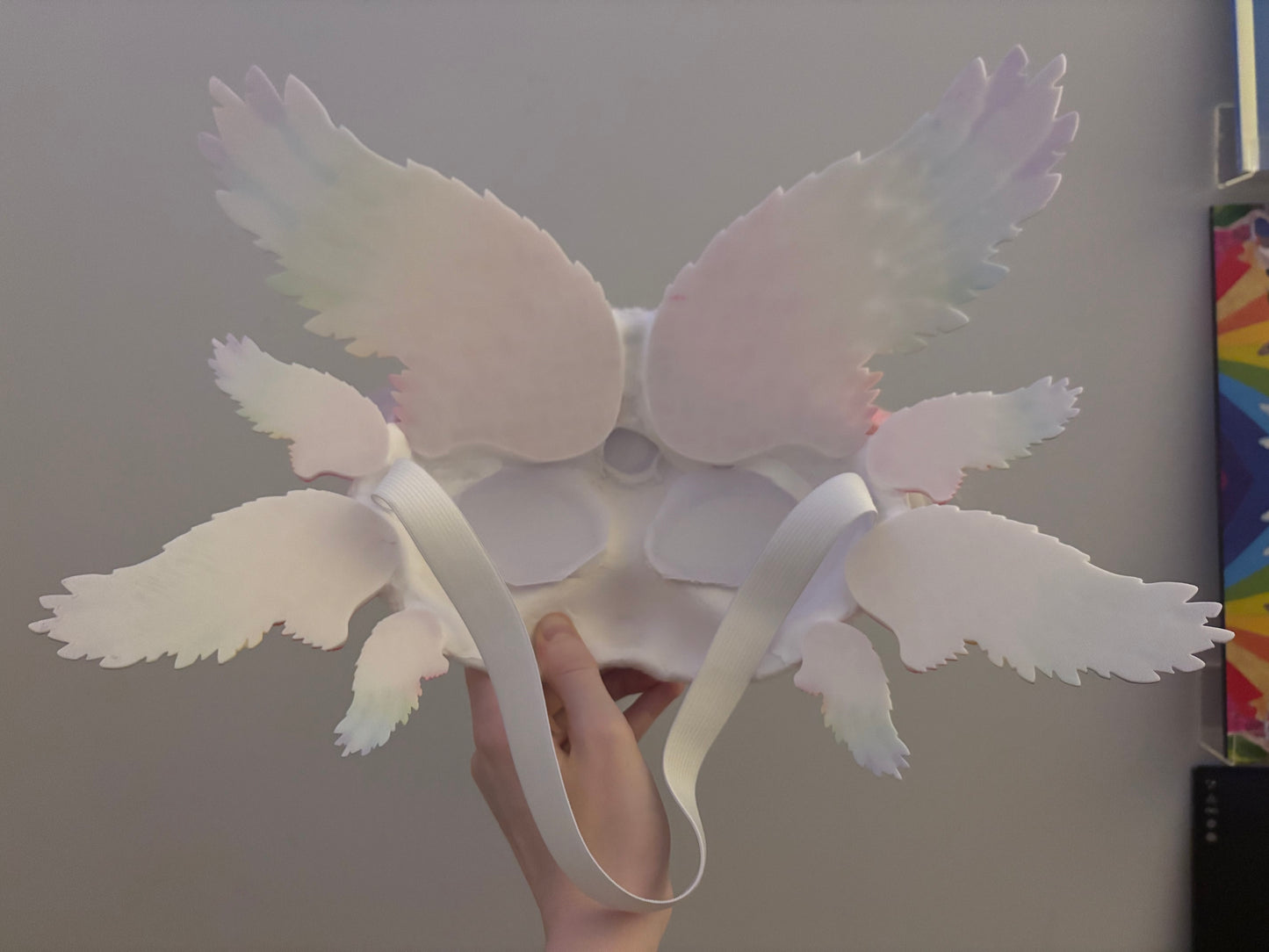 Pastel Rainbow Angel Therian Mask