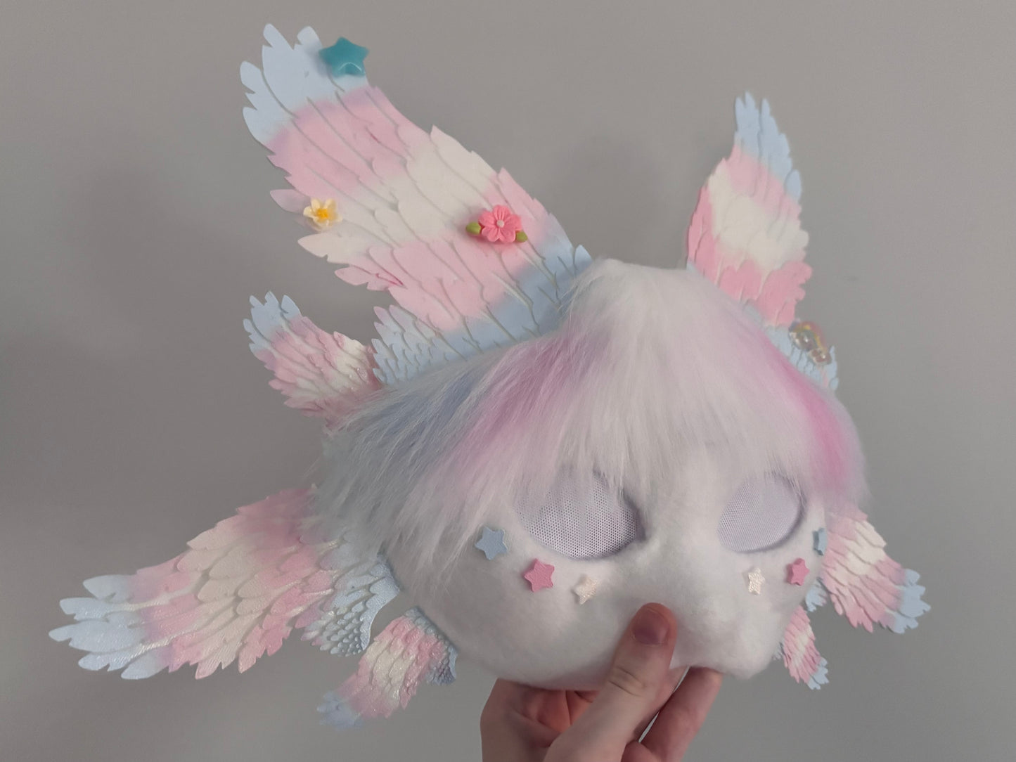 Cotton Candy Angel Therian Mask