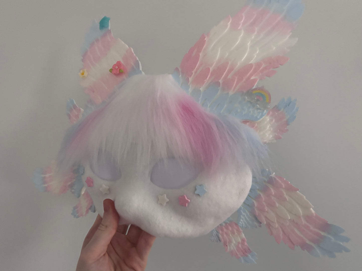 Cotton Candy Angel Therian Mask