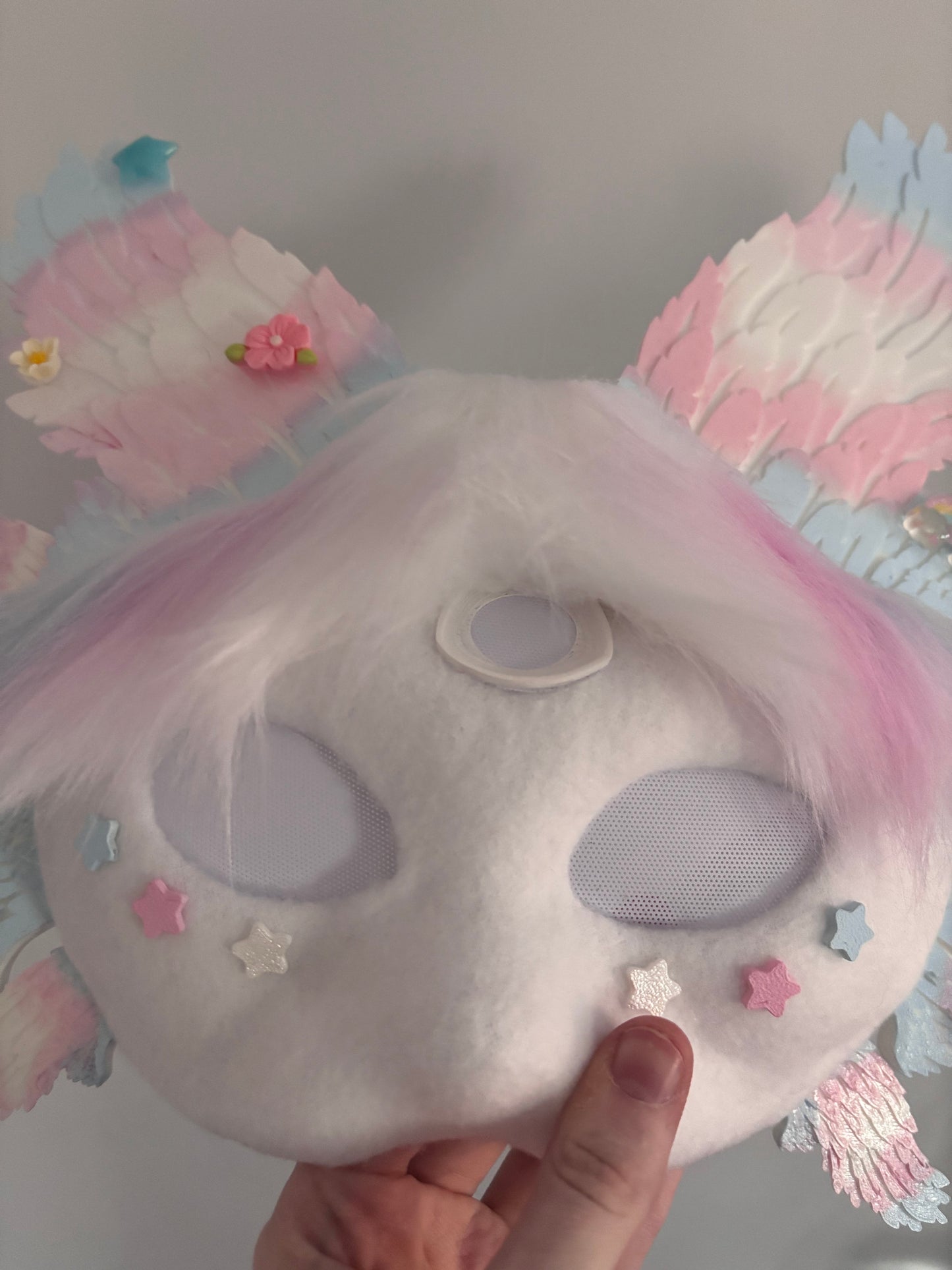 Cotton Candy Angel Therian Mask